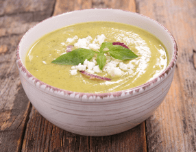 Gaspacho Courgette Feta
