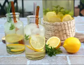 Thé glacé citron verveine