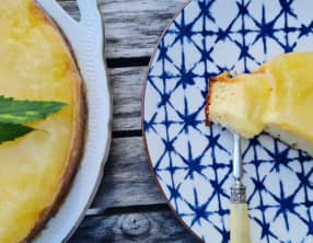 Gâteau renversé à la gelée de melon vert