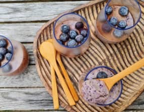 Crème glacée aux myrtilles