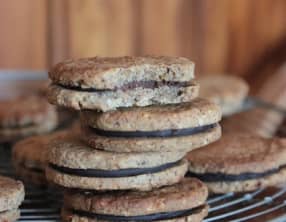 Sablés sarrasin noisette fourrés chocolat