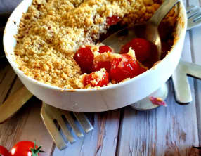 Crumble de tomates cerises au parmesan