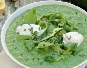 Gaspacho de mâche concombre et citron