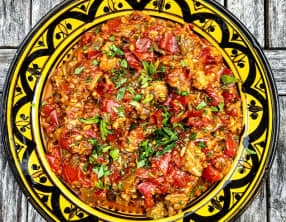Zaalouk d’aubergines et poivrons