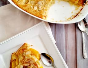 Clafoutis pêches amandes