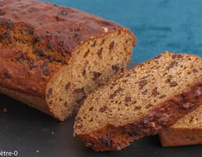 Gâteau épeautre, compote de pommes et chocolat