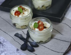 Tiramisu parmesan et tomates confites