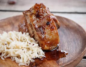 Filet mignon caramélisé à la gelée de romarin