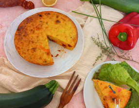 Gâteau de semoule aux courgettes