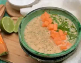 Soupe glacée melon et coco