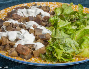 Curry d’aubergines aux merguez