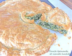 Tourte épinards et viande hachée