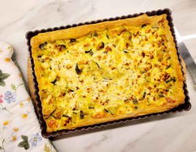 Quiche courgettes thon feta