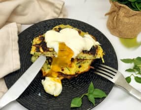 Pancakes aux courgettes et mozzarella