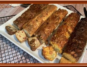 Cakes longs salés, cinq saveurs