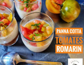Panna cotta tomates et romarin