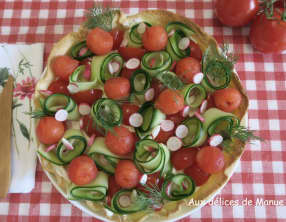 Tarte aux légumes crus et St-Môret