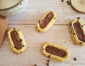 Cookies fourrés à la pâte à tartiner