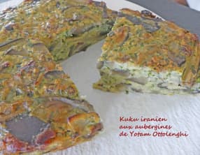 Kuku iranien aux aubergines de Yotam Ottolenghi