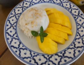 La mangue lait de coco riz gluant