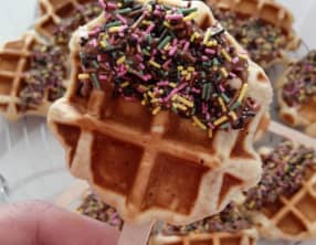 Les petites gaufres sucettes