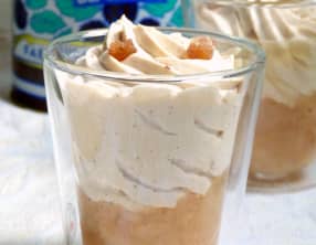 Fontainebleau à la crème de marrons et poires vanillées