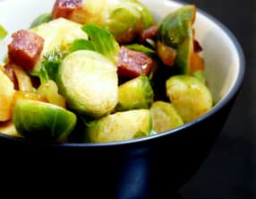 Choux de Bruxelles et chorizo