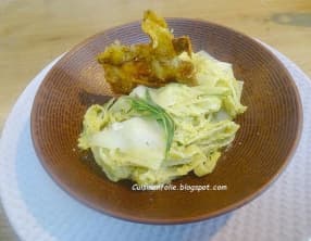 Tagliatelles à la crème de courgette, estragon et Pecorino