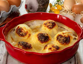 Gratin d'œufs durs à la béchamel