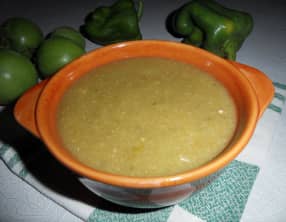 Soupe tomates vertes et poivrons