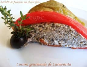 Charlotte de poivrons et chèvre frais