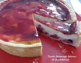 Tarte fromage blanc et framboise