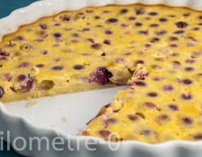 Clafoutis aux raisins sans gluten