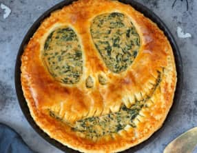 Tourte épinards ricotta pour Halloween