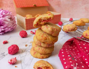 Cookies aux pralines roses
