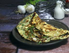 La farinette à l'ail herbes et oignons frits