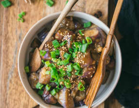 Aubergine sautée au miso