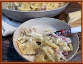 Gratin de pâtes au jambon de Cyril Lignac