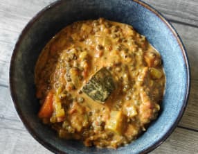 Curry de lentilles vertes