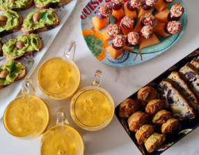 Cake aux pommes et au boudin noir