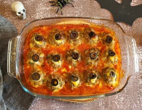 Yeux d’halloween à la sauce tomate