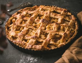 Tarte aux pommes quadrillée
