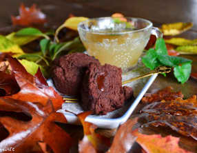 Gâteau individuel au chocolat et au cœur fondant