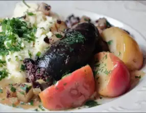 Boudin et sauce aux pommes de Ricardo
