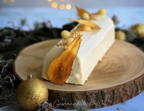 Bûche poire et sarrasin