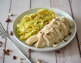 Poêlée de chou au poulet et aux épices