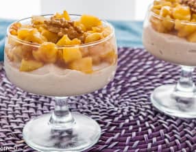 Verrine à la crème de châtaignes et aux pommes caramélisées