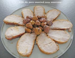 Rôti de porc mariné aux marrons
