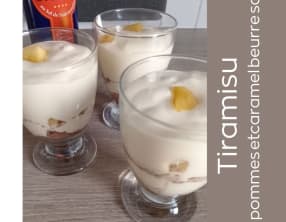 Tiramisu pommes beurre salé