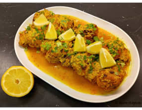 Pilons de poulet au yaourt, citron et épices